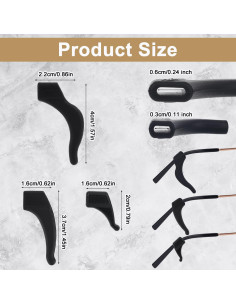 30 Pares de Agarraderas de Gafas de Silicona Antideslizantes 2