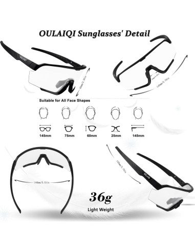 Gafas de Ciclismo Fotocromáticas OULAIQI UV400 Unisex