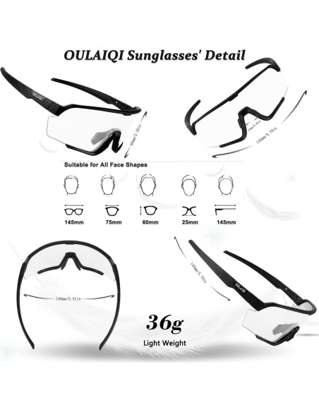 Gafas de Ciclismo Fotocromáticas OULAIQI UV400 Unisex