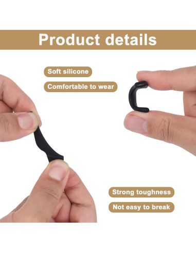 30 Pares de Agarraderas de Gafas de Silicona Antideslizantes