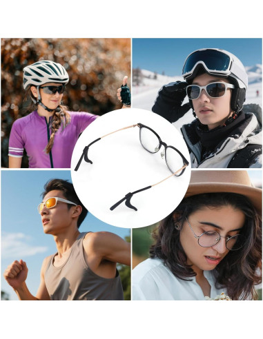 30 Pares de Agarraderas de Gafas de Silicona Antideslizantes