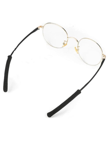 Cojines para Oídos de Gafas KECHIO - 2 Pares Ajustables Negros