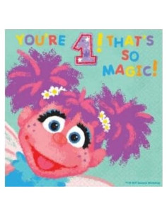 Servilletas de Almuerzo Abby Cadabby 1er Cumpleaños 36 Pzas