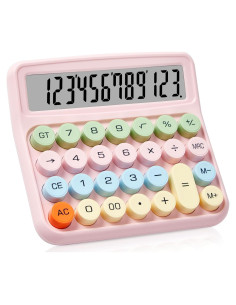 Calculadora Mecánica PIAMIG PMG2403 Rosa 12 Dígitos LCD