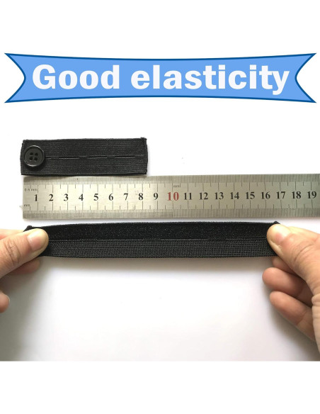 Extensores de Cintura Elásticos J.CARP para Pantalones - 6 Piezas