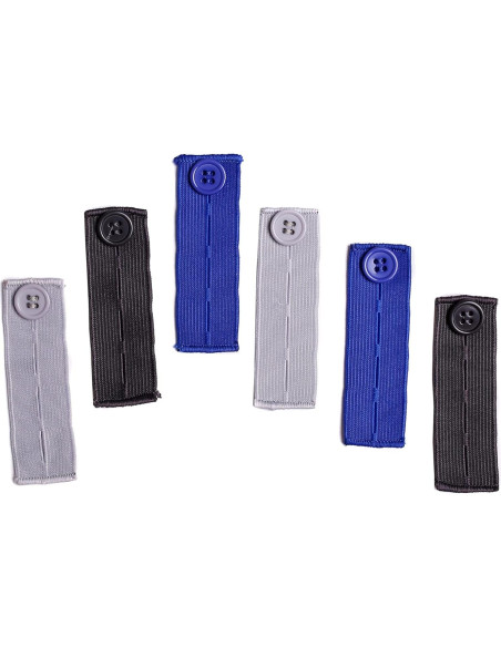 Extensores de Cintura Elásticos J.CARP para Pantalones - 6 Piezas