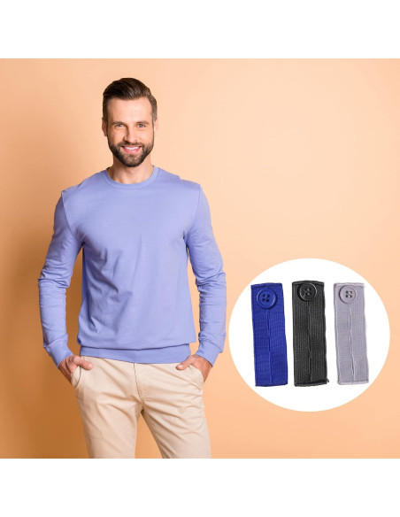 Extensores de Cintura Elásticos J.CARP para Pantalones - 6 Piezas