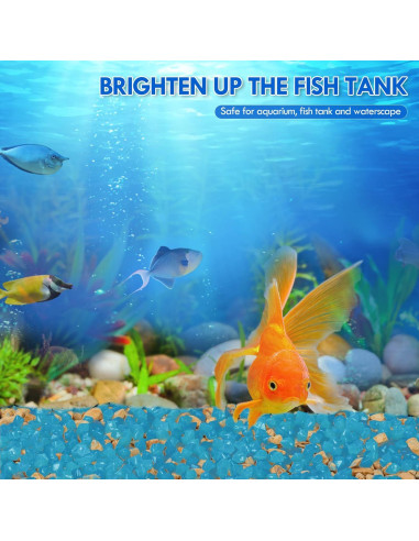 300 Piedras Brillantes en la Oscuridad Azul - Decoración Jardín