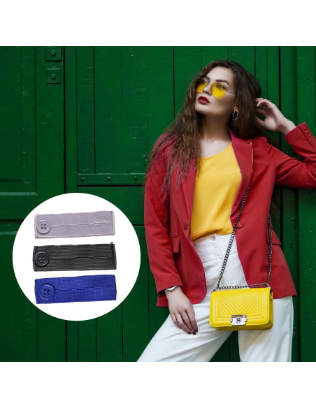 Extensores de Cintura Elásticos J.CARP para Pantalones - 6 Piezas