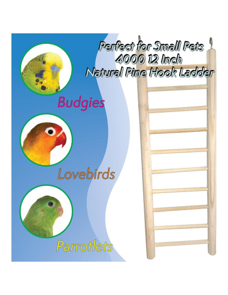 Escalera Colgante de Madera de Pino Natural 30.5 cm M&M Bird Toys Escalera Colgante de Madera de Pino Natural 30.5 cm M&M Bird Toys