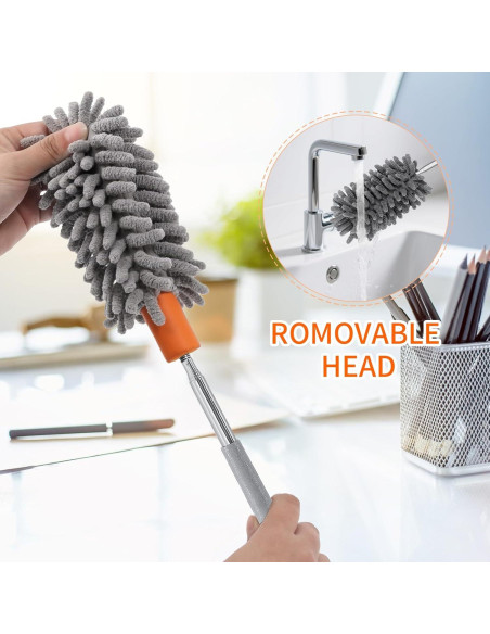 Plumero Telescópico TIMIVO 360 Lavable para Hogar y Coche