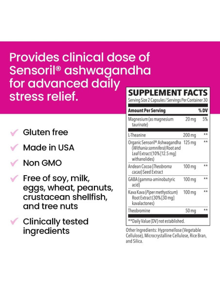 Cápsulas NeuroQ Calm Focus - Suplemento Antiestrés 60 Unidades