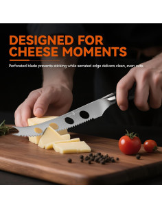 Cuchillo de Queso TUO 12.7 cm Acero Alemán Mango Pakkawood 2