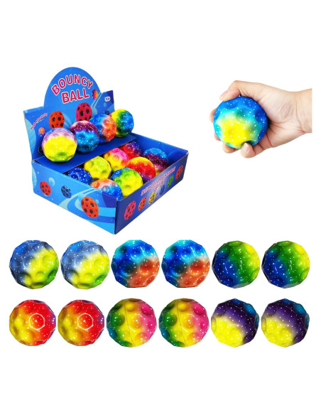 Pelotas Rebotadoras ZHEBAG Coloridas 12 Unidades 5.08cm