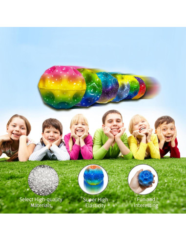 Pelotas Rebotadoras ZHEBAG Coloridas 12 Unidades 5.08cm