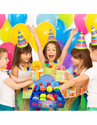 Pelotas Rebotadoras ZHEBAG Coloridas 12 Unidades 5.08cm