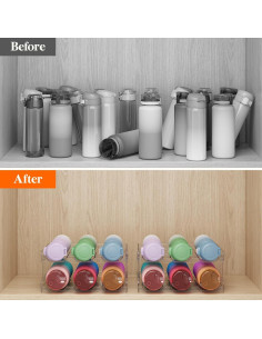 Organizador Apilable de Botellas Lifewit - 2 Estantes para 6 Botellas 2