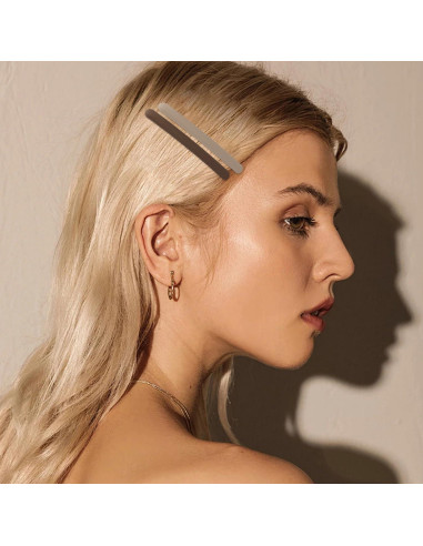 4 Clips de Pelo en Forma de Pato Motroce - 9 cm, Marrón