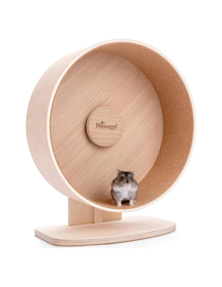 Rueda de Ejercicio de Madera Niteangel Mediana para Hámster Rueda de Ejercicio de Madera Niteangel Mediana para Hámster