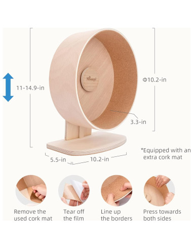 Rueda de Ejercicio de Madera Niteangel Mediana para Hámster