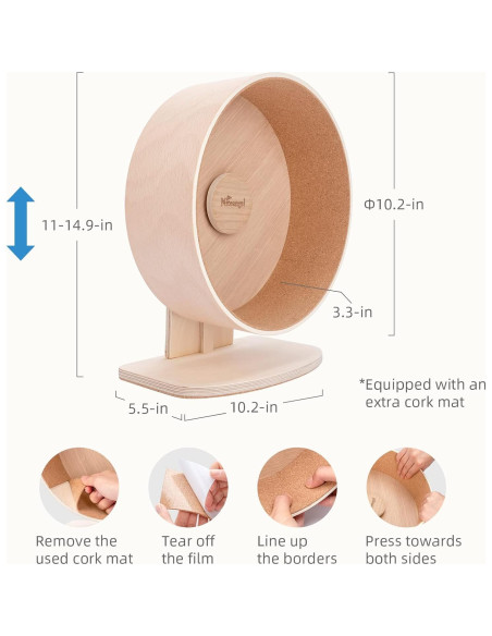 Rueda de Ejercicio de Madera Niteangel Mediana para Hámster Rueda de Ejercicio de Madera Niteangel Mediana para Hámster
