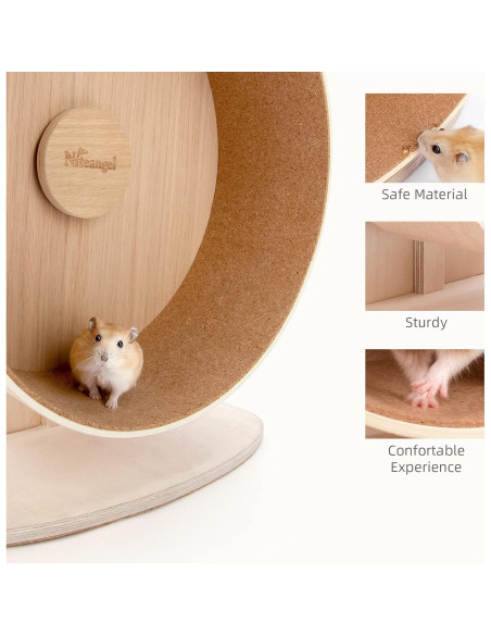 Rueda de Ejercicio de Madera Niteangel Mediana para Hámster Rueda de Ejercicio de Madera Niteangel Mediana para Hámster
