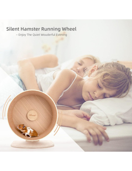 Rueda de Ejercicio de Madera Niteangel Mediana para Hámster Rueda de Ejercicio de Madera Niteangel Mediana para Hámster