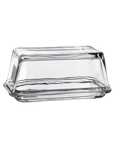 Plato de Mantequilla de Vidrio Fox Run con Tapa 17.15 cm