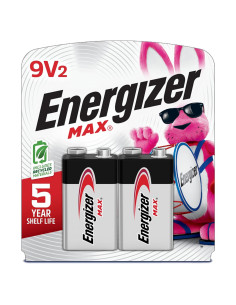 Baterías Alcalinas Energizer MAX 9V - Paquete de 2