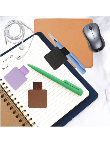 Soporte autoadhesivo para bolígrafos iSKeotol, 12 colores