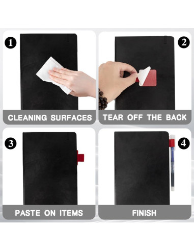 Soporte autoadhesivo para bolígrafos iSKeotol, 12 colores