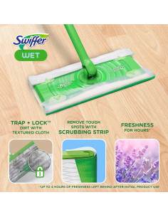 Paños de Limpieza Húmedos Swiffer Sweeper 24 Unidades Febreze 2