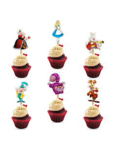 Topper de cupcake Seyal Alice en el país de las maravillas 15x7.6cm