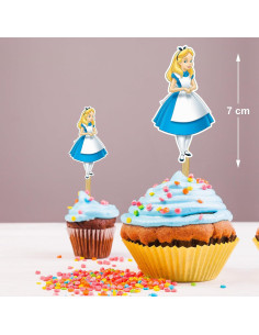 Topper de cupcake Seyal Alice en el país de las maravillas 15x7.6cm 2
