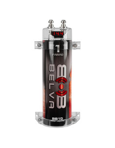Capacitor de Potencia Belva BB1D 1.0 Farad para Audio Automotriz