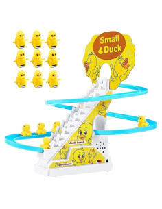 Juguete de Escaleras de Patos Eléctricos JOYGETIN, 27.5x14x24.5cm