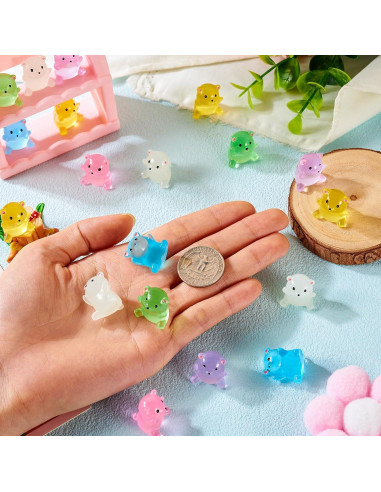 Figuritas de Osos Luminiscentes Beadthoven 24 Pcs Resina