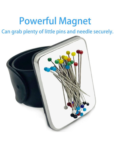 Muñequera Magnética Hilltian 2 PCS para Alfileres - Negro