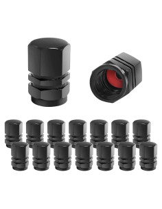 16 Tapones de Válvula de Neumático Fekey&JF Universal Negro
