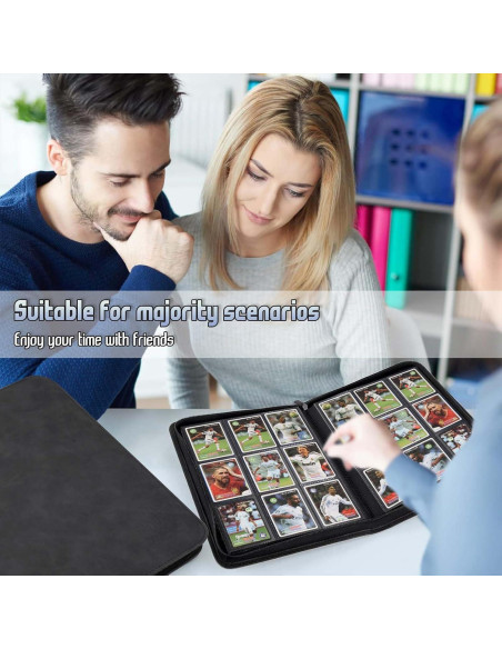 Carpeta de Cartas Arkeiliy 540 Bolsillos PU Negro