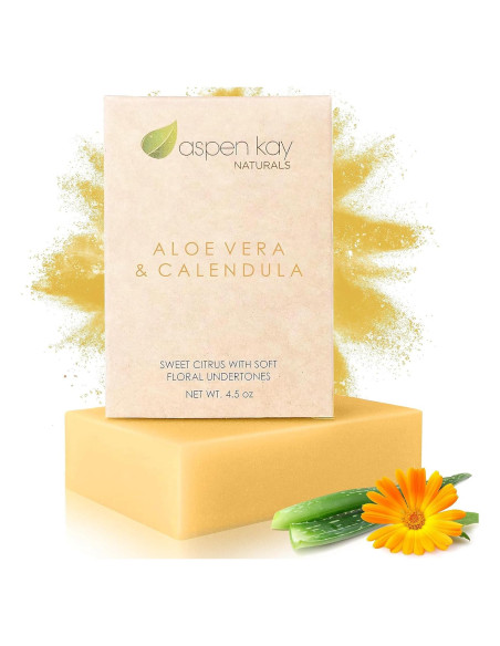 Barras de Jabón Aspen Kay Naturals Aloe Vera y Caléndula 127g Barras de Jabón Aspen Kay Naturals Aloe Vera y Caléndula 127g