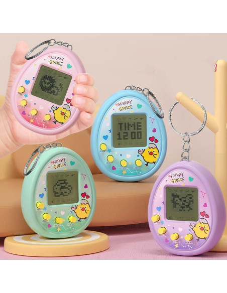 Llaveros de Mascotas Virtuales Jaming 4 Piezas Digitales 168 en 1 Llaveros de Mascotas Virtuales Jaming 4 Piezas Digitales 168 en 1