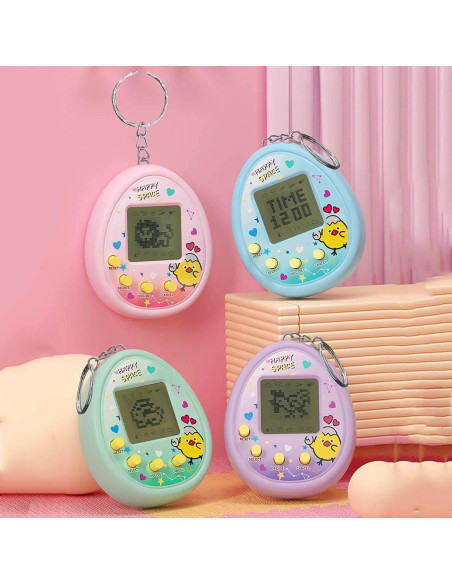 Llaveros de Mascotas Virtuales Jaming 4 Piezas Digitales 168 en 1 Llaveros de Mascotas Virtuales Jaming 4 Piezas Digitales 168 en 1