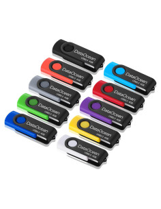 Paquete de 10 Memorias USB DataOcean 4GB Colores Mezclados