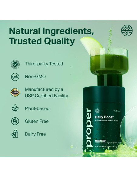 Polvo de Verduras Daily Boost Proper 15 Porciones Sabor Manzana Polvo de Verduras Daily Boost Proper 15 Porciones Sabor Manzana