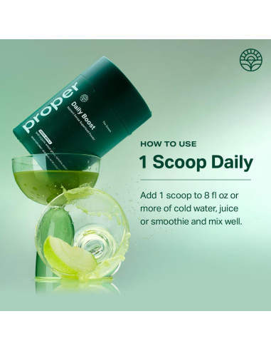 Polvo de Verduras Daily Boost Proper 15 Porciones Sabor Manzana