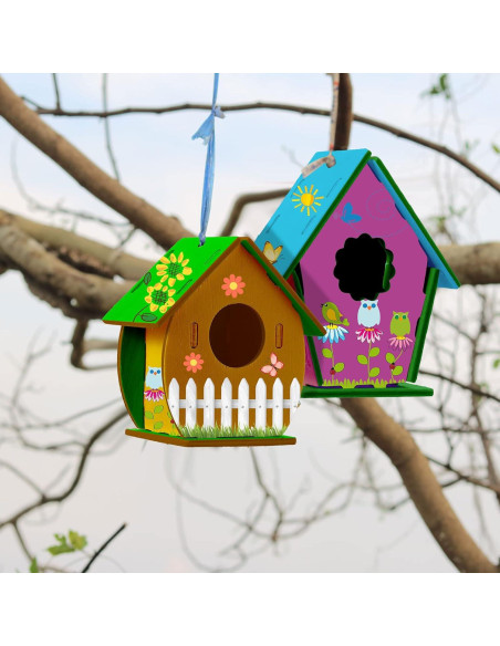 Kits de Casa de Aves DIY Sawysine 36 Piezas Madera y Stickers Kits de Casa de Aves DIY Sawysine 36 Piezas Madera y Stickers