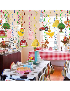 Decoraciones Colgantes de Fiesta de Animales de Granja - 30 Piezas 2
