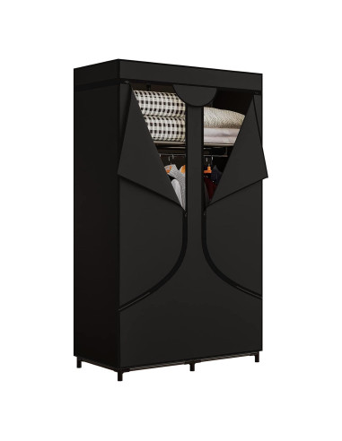 Armario Portátil SORCEDAS 87.88x44.96x167.64cm Negro