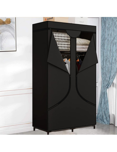 Armario Portátil SORCEDAS 87.88x44.96x167.64cm Negro